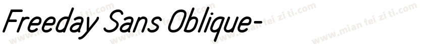Freeday Sans Oblique字体转换